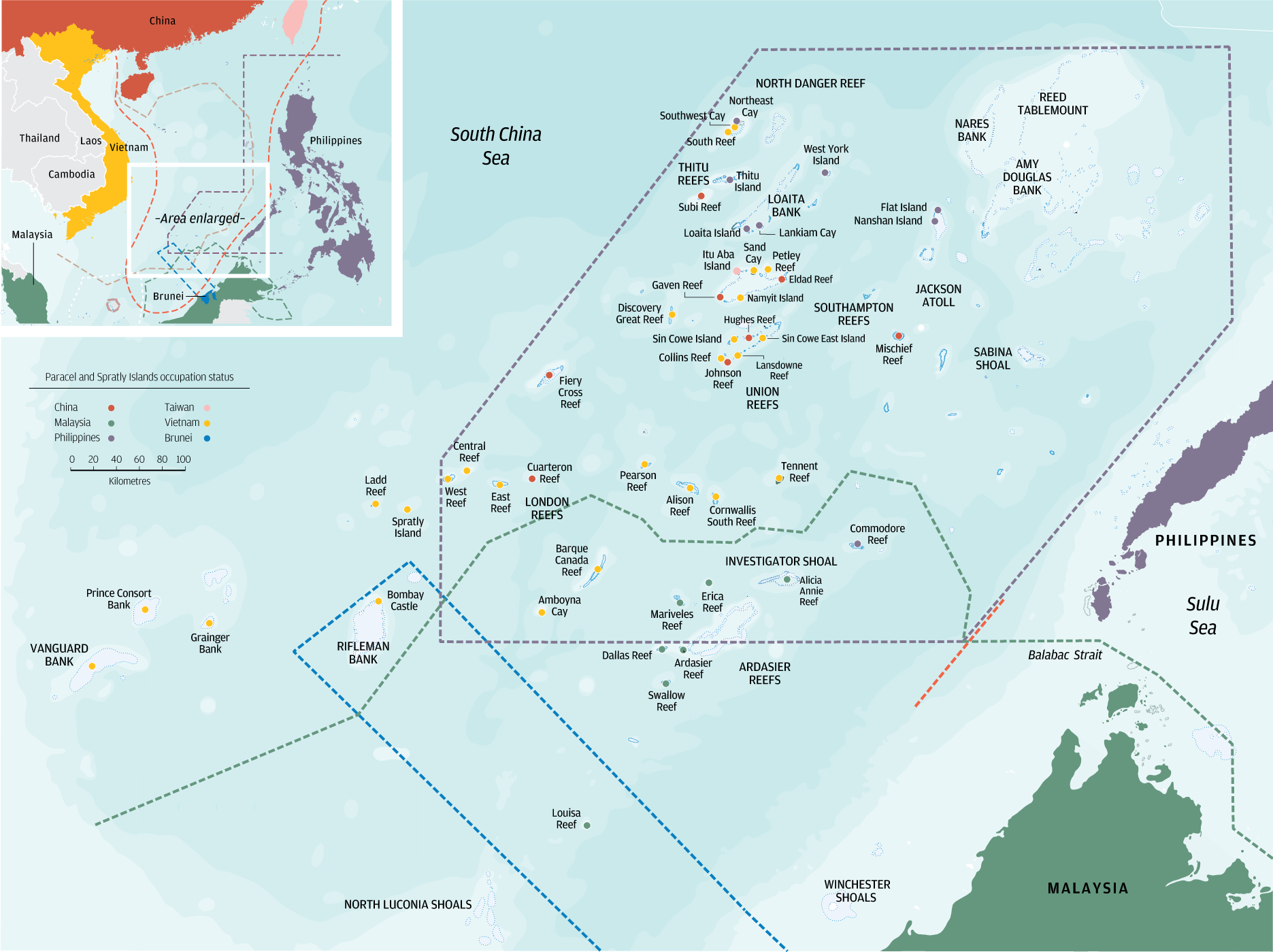 South Sea Islands Map Territorial Disputes In The South China Sea - South China Morning Post