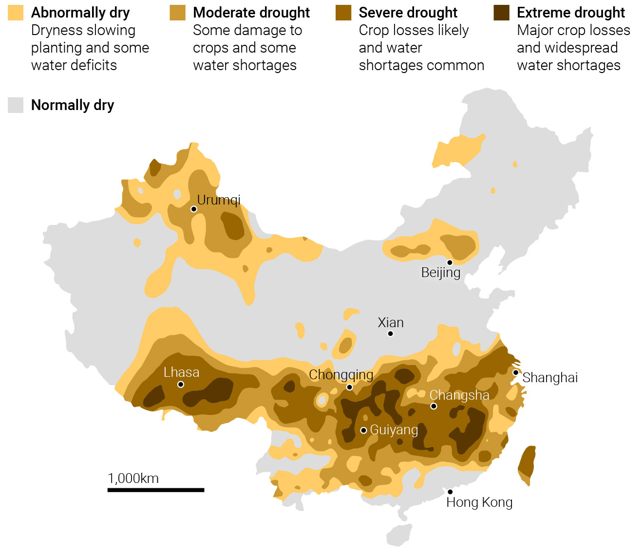 China’s recordbreaking 2022 heatwave and drought a visual explainer