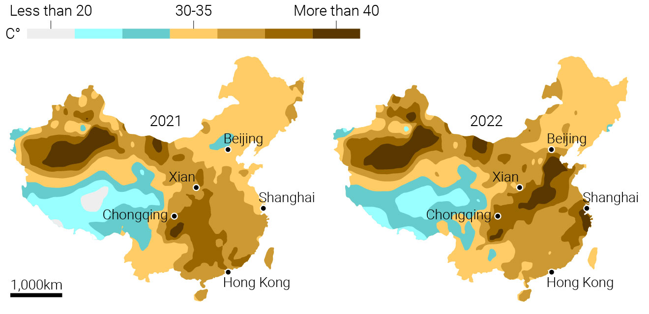 China’s recordbreaking 2022 heatwave and drought a visual explainer