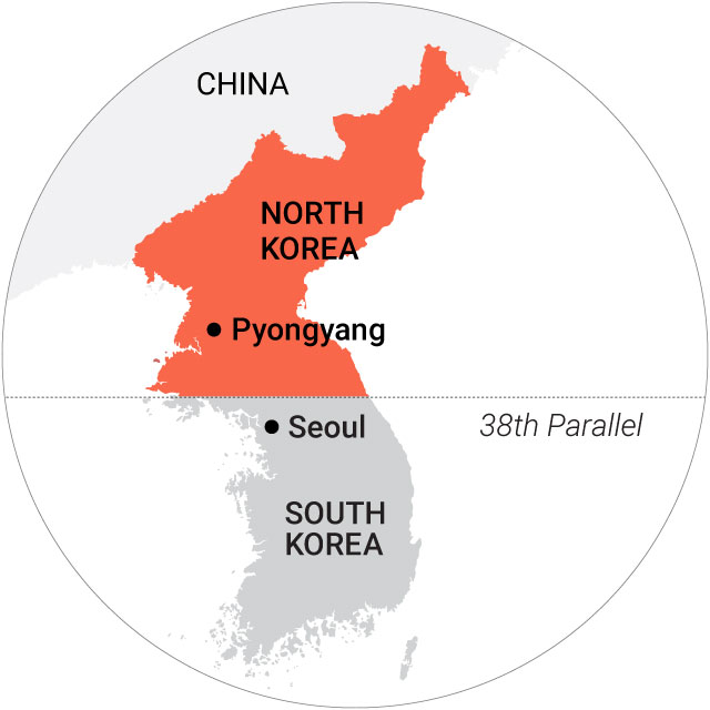 korean war map 38th parallel