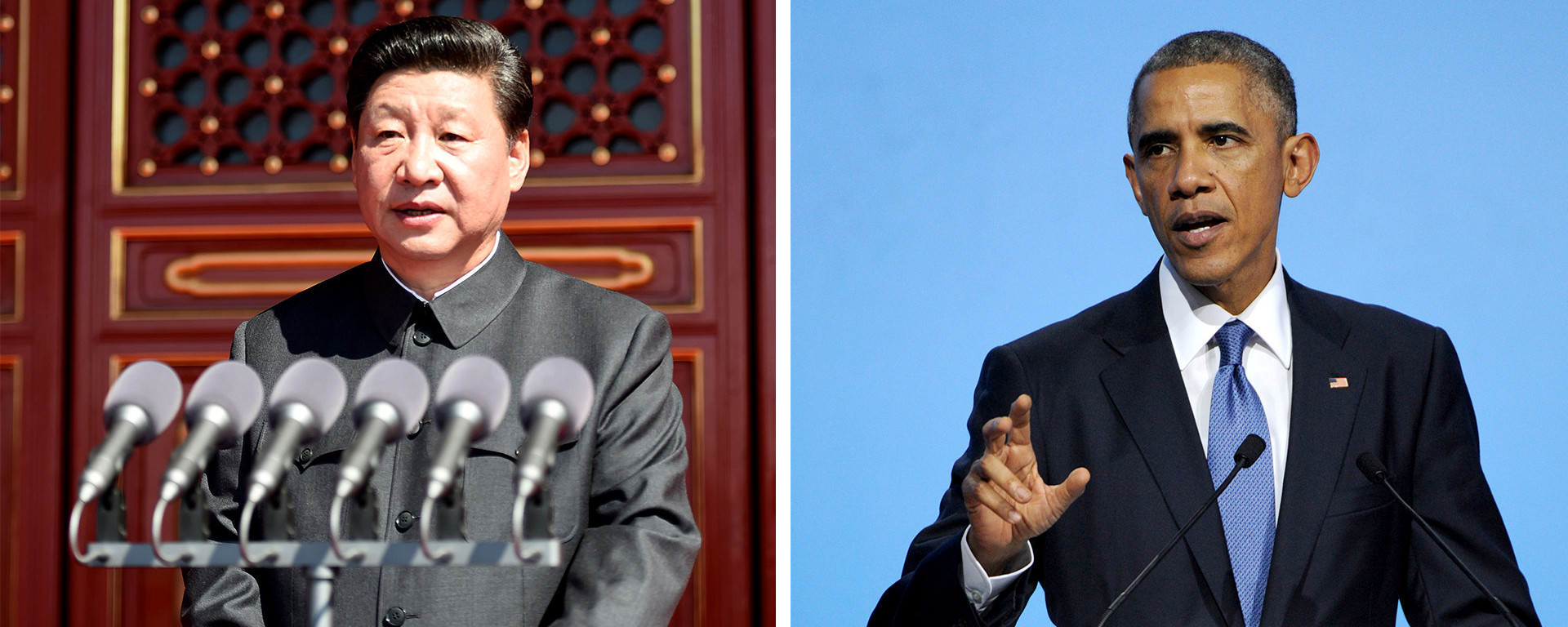 Xi Jinping and Barack Obama.
